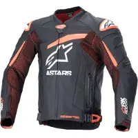 Alpinestars Veste En Cuir GP Plus R V4 Rideknit Black Red Fluo White, Taille: 50