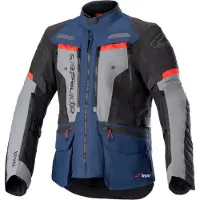 Alpinestars Bogotá Pro, veste textile Drystar ,Bleu Foncé/Noir/Gris/Rouge Clair ,XL