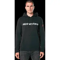 Alpinestars Sweat À Capuche Linear Wordmark V3 Black White Red, Taille: XXL