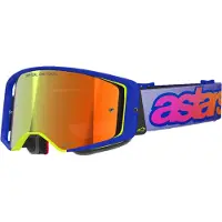 Alpinestars Masque Supertech Vision Vista Blue Yellow Purple Mirror Red, Taille: One Size