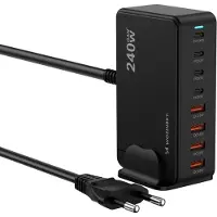 Wozinsky Station de recharge 240 W GaN QC3 - noire