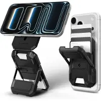 Spigen Tough Armor Pro Wallet MagSafe 5 Card, black, Téléphone portable : accessoires, Noir