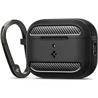 Spigen Coque pour AirPods Pro 3 Rugged Armor Compatible avec AirPods Pro 3me Gnration (2025) Housse de Protection Antichoc avec Mousqueton - N