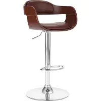 Prolenta Maison Exclusive - Tabouret de bar en similicuir marron