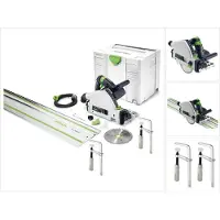 Festool Scie plongeante TS 55 REBQ-PLUS-FS 1 200 W 160 mm + 2 serre-joints + 1 FS 1 400/2 + Systainer