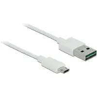 DeLOCK Câble EASY USB 2.0 A vers Micro-B 1 m blanc, utilisable des deux côtés