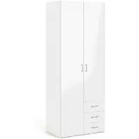 Giga 10628 Armoire SPACE Armoire à portes blanc brillant