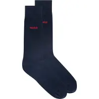 HUGO Chaussettes bleu foncé / rouge