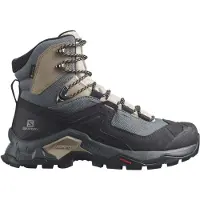 Salomon - Chaussures de trekking en GORE-TEX - Quest Element GTX W Ebony/Rainy Day en Cuir - Taille 37 1/3 - Bleu