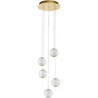Nova Luce BRILLANTE LED Suspension or 26W blanc neutre 120x27cm dimmable 9695209 (1699 lm)