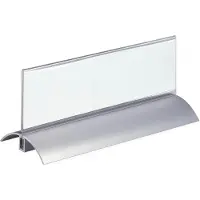 Durable Présentoir de table avec pied en alu 61x210 mm, 2 p.