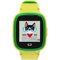 Canyon KW-48, Sunny, montre intelligente pour enfants, écran lointain, 4G Aud./Appels vidéo, suivi GPS, IP67, 512MB, 7 jeux, jaune