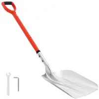 DUOKU Pelle à Neige pour Allée--Fabriquée en Alliage d'Aluminium de 35 cm de Large-Equipée de Poignées Ergonomiques-Grande Capacité