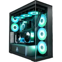 Arctic Boîtier Case Xtender Vert.GPU Noir Verre Transparent - Midi/Mini-tour