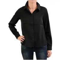 NA-KD Chemise Silky Button Up - Antracite