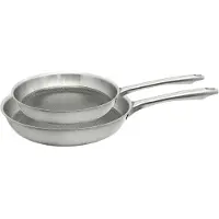 Elo Set de 2 poêles 24 et 28 cm en acier inoxydable et revêtement sans Relief Passion