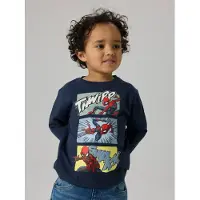Name it T-Shirt 'NMMJARL SPIDER' bleu marine / bleu clair / jaune / rouge feu