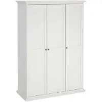 Dmora Armoire 3 portes - Chambre blanche 60,5 x 138,8 cm