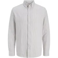 Jack & Jones Chemise 'JREBOSCAR' beige foncé / blanc