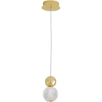 Nova Luce BRILLE LED Suspension or 7W blanc neutre 120x11cm 9511020