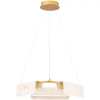Nova Luce Aider - lampe suspendue - Ø 63 x 130 cm - 34W dimmable LED inclus - laiton doré