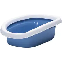 Zolux Sprint 10 toilettes pour chats avec rebord bleu ciel/blanc 31x43x14cm, 96710