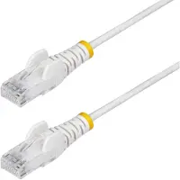 StarTech.com .com, câble Ethernet CAT6 blanc, 1 mètre, design plat, connecteurs RJ45 sans embrayage, gaine LSZH, calibre 28 AWG
