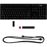 HyperX Alloy Origins PBT HX Rouge - Clavier de jeu mécanique, pleine taille (100%), filaire, USB, switch mécanique, LED RGB, noir