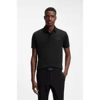 BOSS pour homme. 50565163 Polo Paddy Structure noir (3XL), Casuel, Coton, Manche courte
