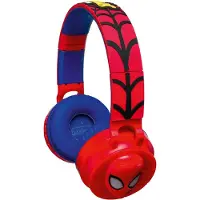 Lexibook - Casque audio pliable 3D Spider-Man, supra-auriculaire, Bluetooth et filaire (HPBT015SP)