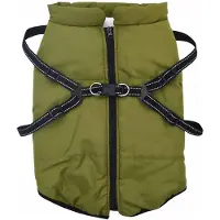 vidaXL Manteau pour chien vert olive L52 Polaire et polyester