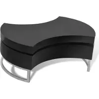 vidaXL Table basse à forme réglable noire brillante