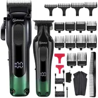 Hatteker Tondeuse Cheveux et Barbe RFC-656, Set de Coupe pour Homme, Taille-barbe, IPX7 Étanche