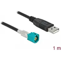 DeLOCK - Datenkabel - HSD Z (S) bis USB (M) - 1 m - RAL 5021, Wasserblau