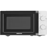 Medion Micro-ondes petit format (20 litres, 700 watts, compact et peu encombrant, 5 niveaux de puissance, fonction décongélation, fonction minuterie, MD11475) blanc