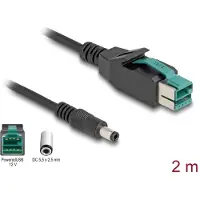 DeLOCK PoweredUSB Kabel St. 12 V zu DC 5,5 x 2,5 mm St. 2 m