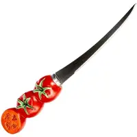 Fackelmann 43231 Couteau À Tomates "Funny Kitchen", Couteau Office Cuisine, Petit Couteau De Cuisine, Couteau A Tomates Dentelé, Couteau A Tomate, Inox, Plastique, 19,3 X 2,5 X 2,2 Cm