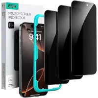 ESR Verre trempé de protection de la vie privée (3 pcs, Apple iPhone 17 Pro), Téléphone portable : film de protection, Noir