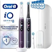 Oral-B iO 8n Mauve et Noir Pack de Deux avec Brossette Supplémentaire
