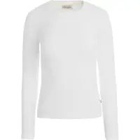 GUESS Jeans Slim Logo Emb Long Sleeve T-shirt Blanc XL Femme