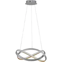 Nova Luce Suspension design Odrey gris argenté avec or