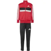 Adidas Seasonal Essentials Tiberio 3 Stripes Tricot Tracksuit Rouge 5-6 Years Enfants