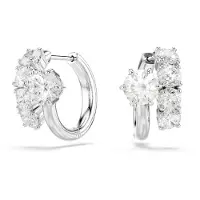 Swarovski Boucles d'oreilles 'MATRIX' argent / transparent