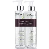 Caudalie Duo d'eau micellaire nettoyante pour tous types de peaux - 2 pièces de 200 ml chacune