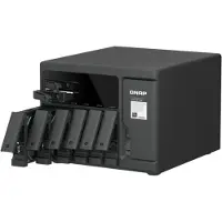 Qnap TVS-H877AX-R5-16G Ryzen 5 Pro 7645 8-Bay NAS 16GB UDIMM DDR5 non-ECC 2x2.5 GbE + 2x10GBASE-T, NAS, Noir