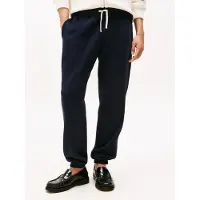 Tommy Hilfiger Pantalon 'Essential' bleu foncé / blanc