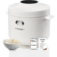 Cloer 6831 Reiskocher mit 1 l Fassungsvermögen, inkl. Dampfaufsatz & spülmaschinengeeignetem Innento, Cuiseur vapeur + cuiseur à riz, Blanc