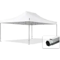 TOOLPORT 4x6 m Tonnelle pliante Alu, PVC 850, blanc