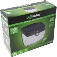 EZ Solar Applique murale LED Lampe solaire de sécurité avec batterie standard 18650 Li-ion 66,5x18mm, avec panneau solaire
