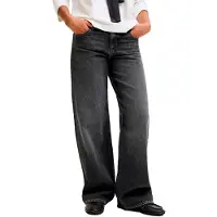 Jack & Jones Palermo R063 Loose Fit Jjxx Low Waist Jeans Noir 24 / 32 Femme